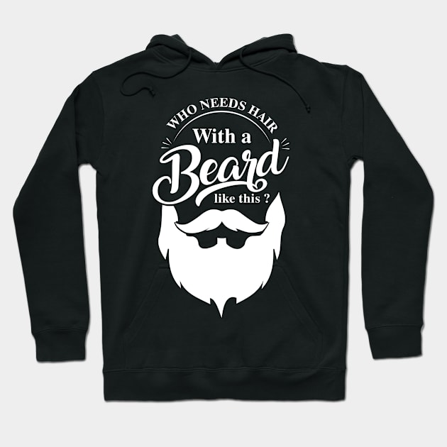 who needs hair with a beard like this ? Hoodie by SHOOP FIKRA